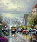 Thomas Kinkade HYDE STREET AND THE BAY SAN FRANCISCO painting